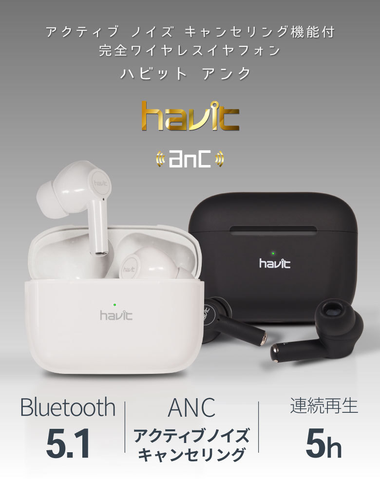 ワイヤレスイヤホン ノイズキャンセリング ANC Bluetooth5.1 iPhone