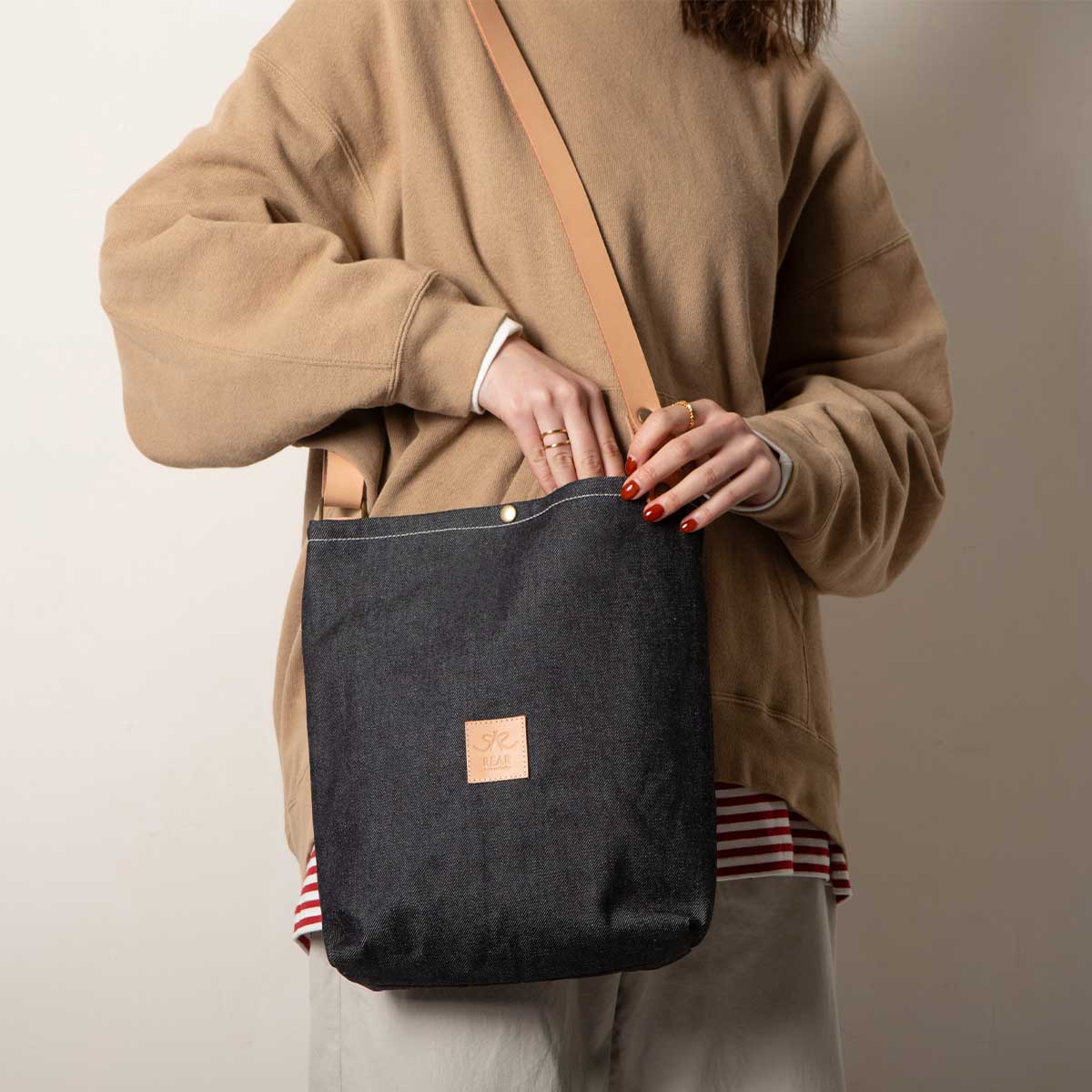 Hallelujah（ハレルヤ） 岡山デニム ショルダーバッグ 栃木レザー 国産