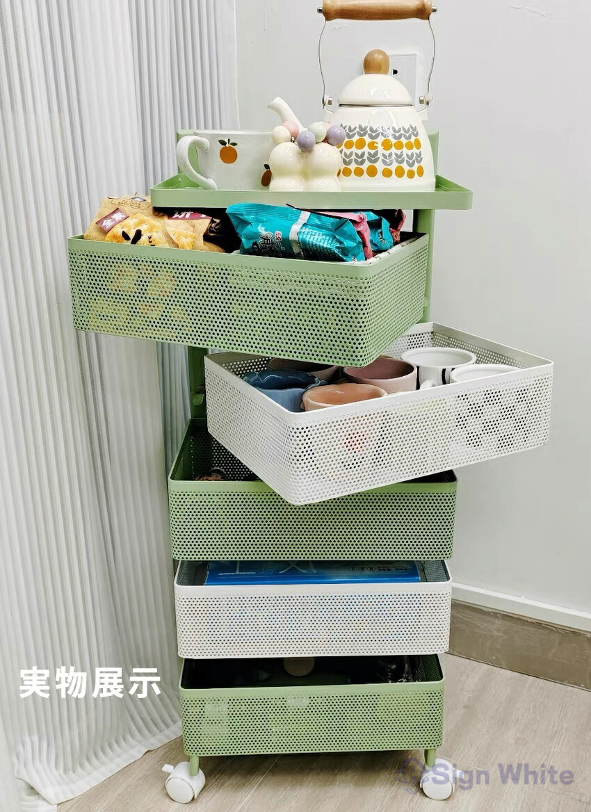 キッチンワゴン 回転 ワゴン サイドワゴン キャスター付き サイド