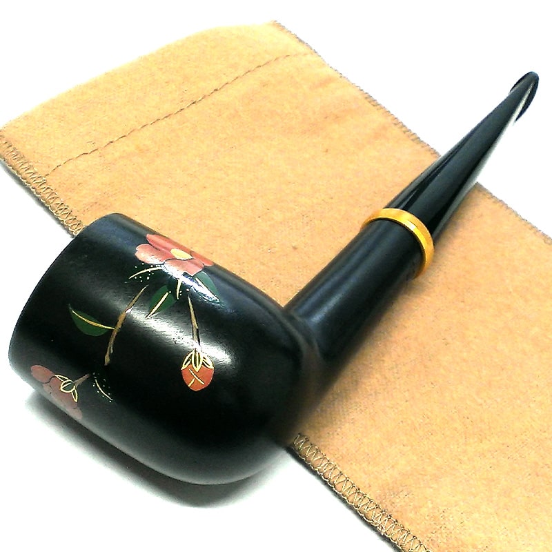 パイプ 喫煙具 ツゲ 蒔絵 八峯の椿 TSUGE 柘製作所 おしゃれ 国産