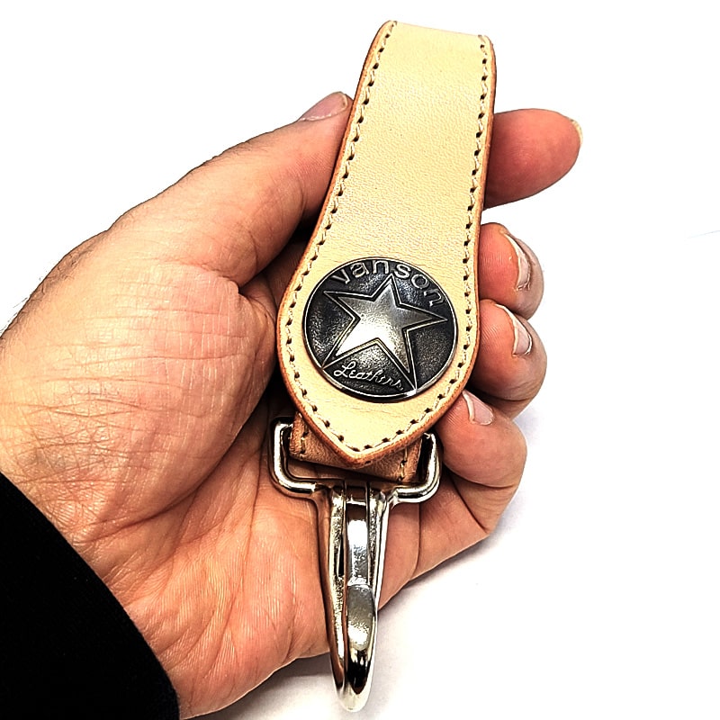 VANSON（バンソン） キーフック 牛革 ナチュラル 日本製 栃木レザー