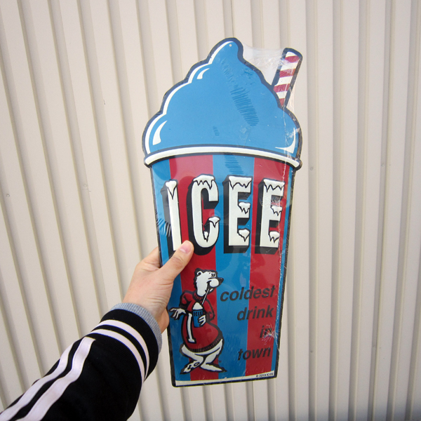 ICEE アイシー エンボスメタルサイン グリーン オレンジ ブルー