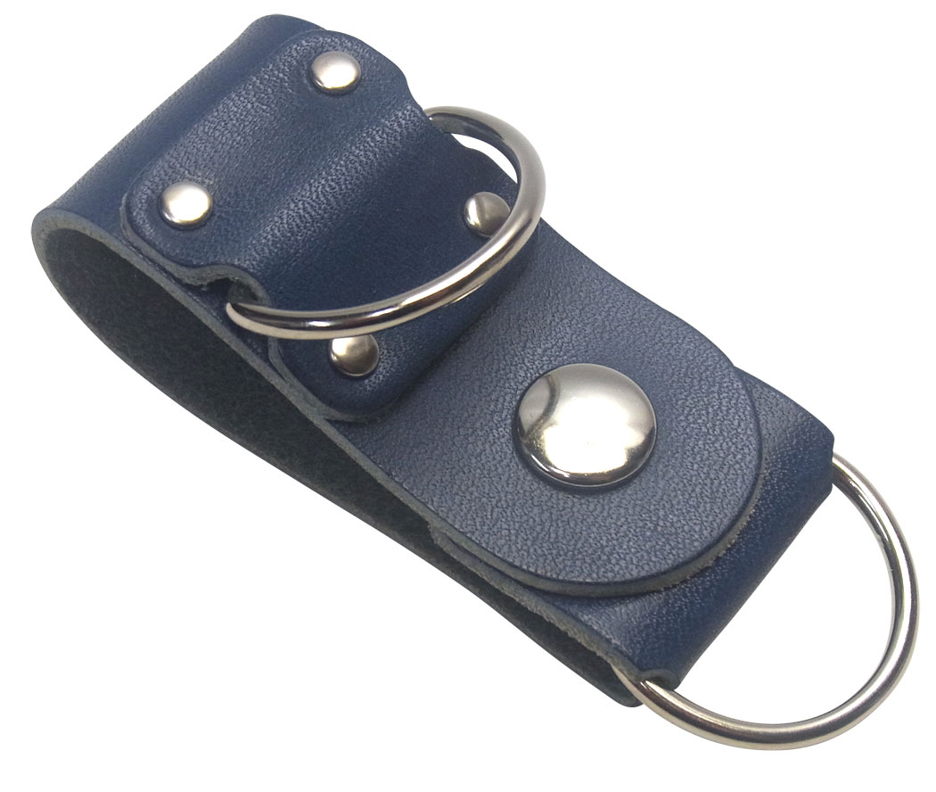 栃木レザー ベルトループキーホルダー Dカン2本付き シルバーニッケル