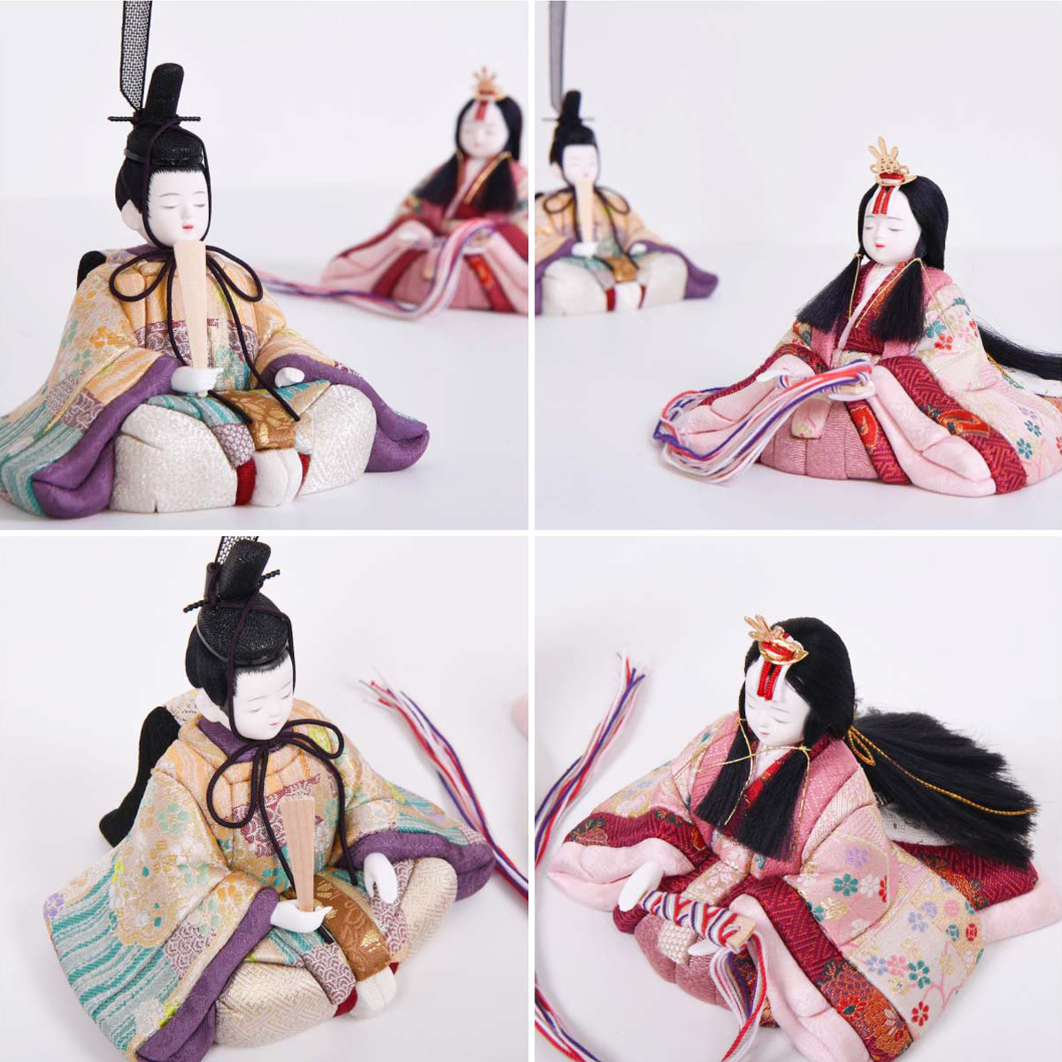 雛人形 木目込人形 コンパクト かわいい おしゃれ 木村一秀 桃山雛 二