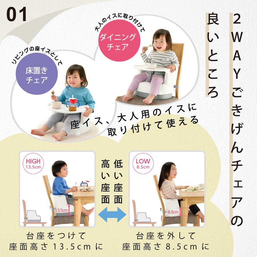 リッチェル（Richell） ふかふか 2WAYごきげんチェア KN椅子