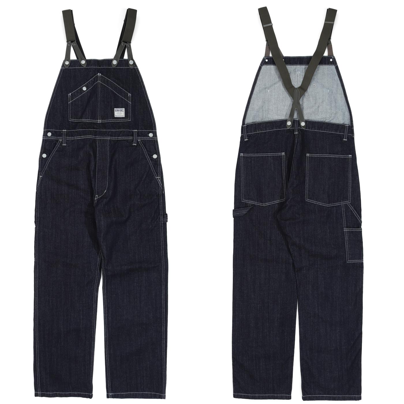 児島ジーンズ 公式通販 13oz デニム ＆ ヒッコリー サロペット