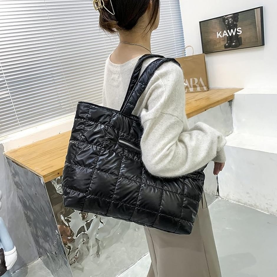 トートバッグ レディース キルティングバッグ (ブラック) : スピード