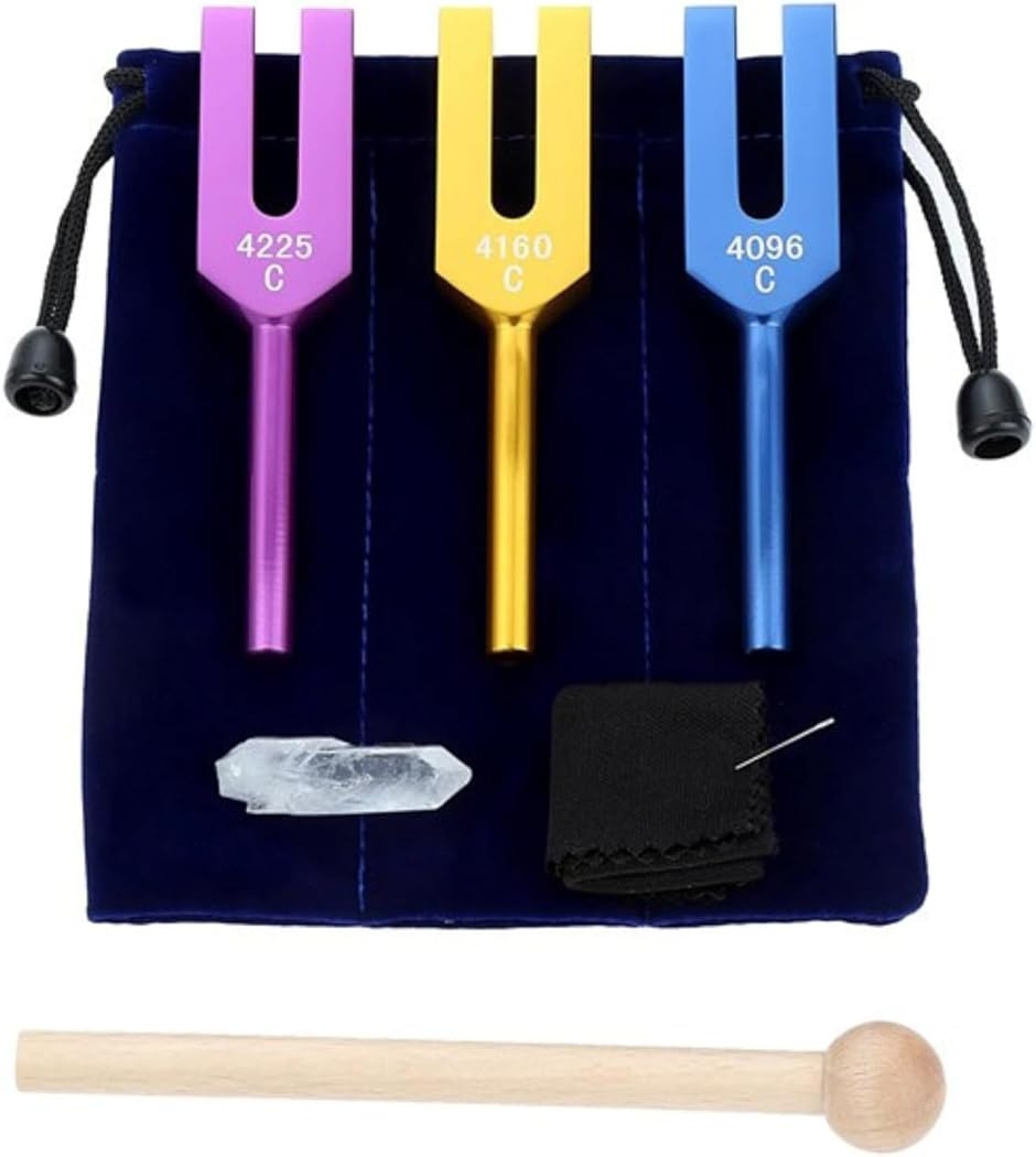 音叉 チューニングフォーク セット 瞑想 ヒーリング 波動 (4096hz