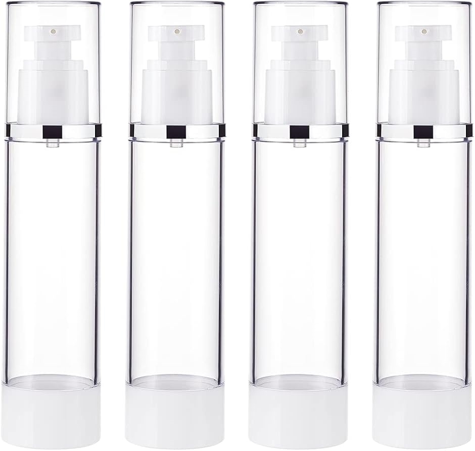 4点100ml 真空ボトル エアレスポンプボトル ポンプタイプ プッシュ