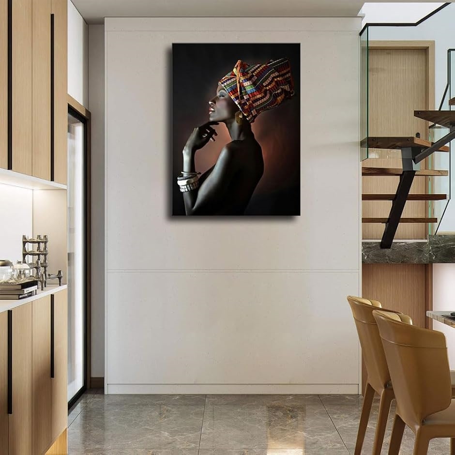 黒人絵画 原画 画家サインあり 油絵 絵画 油彩画・インテリア