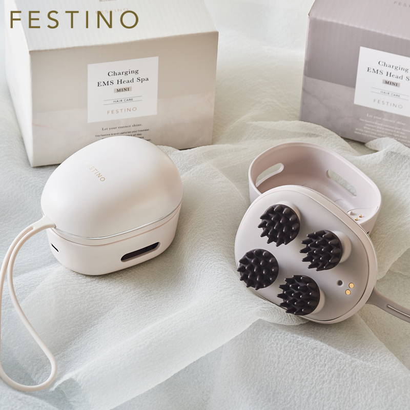 FESTINO（フェスティノ） ヘッドスパ 電動 充電式 EMSヘッドスパ ミニ
