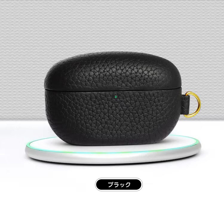 SONY WF-1000XM5 ケース PUレザー カバー 充電穴付き ストラップ付き