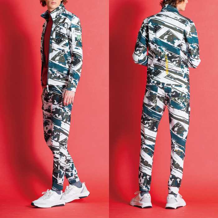 I'ZFRONTIER 】 カモフラ.ラグブルー上下セット 上L下M I'ZFRONTIER