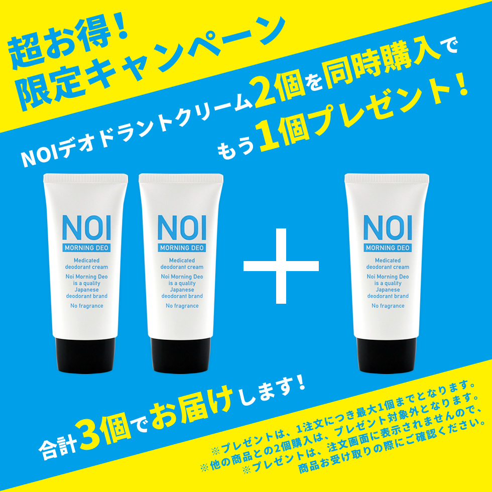 2個購入＋1個プレゼント】 NOI ノイ デオドラントクリーム 50g