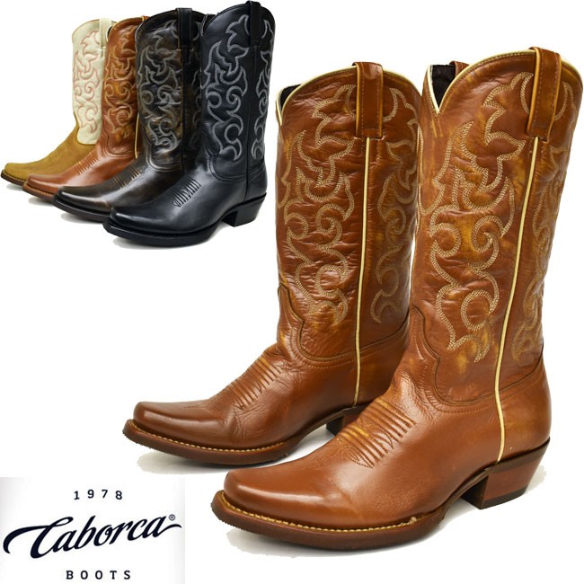 カボルカ ウエスタンブーツ Caborca 本革 レザー刺繍 ロング メキシコ