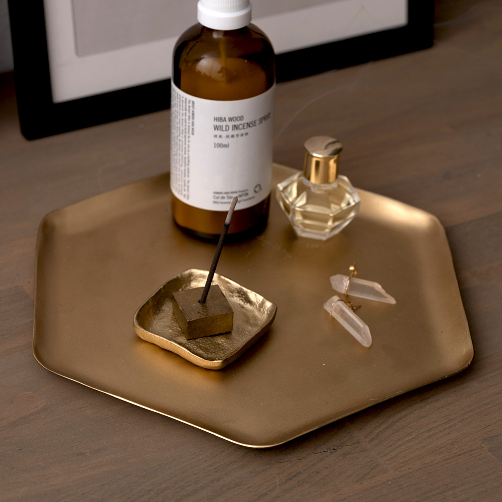 真鍮 トレイ 香皿 小物入れ おしゃれ ゴールド 金 アクセサリートレイ