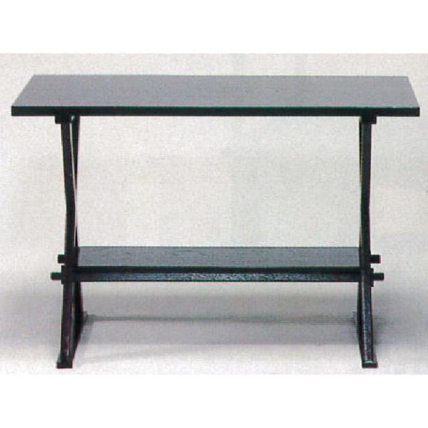 茶道具 立礼棚 喫架 掻合塗り 止金具付 中村宗悦作 裏千家用 組立式 柿