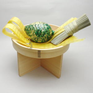 茶道具 置物 お正月飾り 床飾り 熨斗押さえ 楽焼き 松笠 大 川崎和楽作