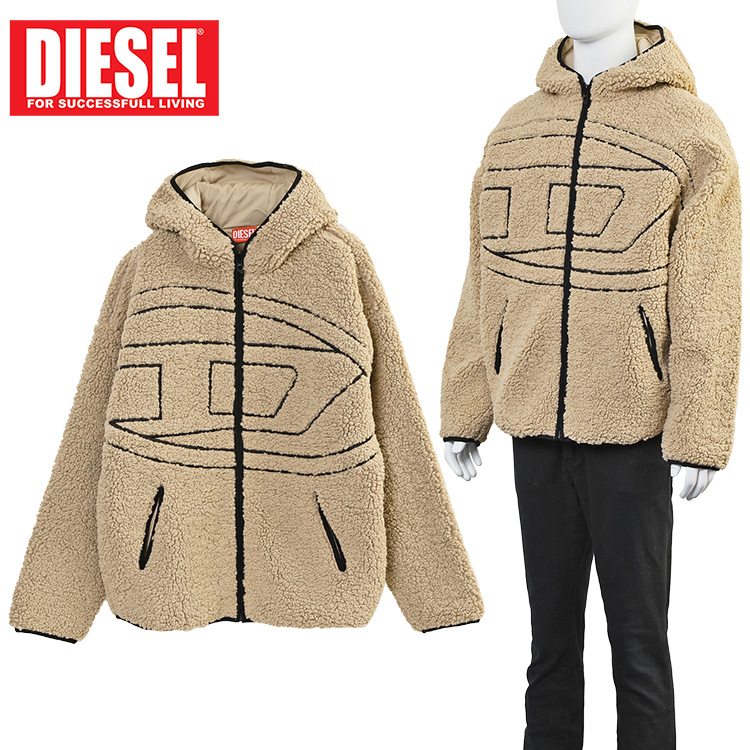 DIESEL（ディーゼル） オーバルD ボアジャケット リラックスフィット