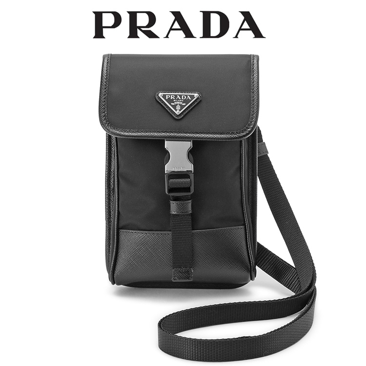 PRADA（プラダ） Re-Nylon x サフィアーノレザー スマートフォンケース