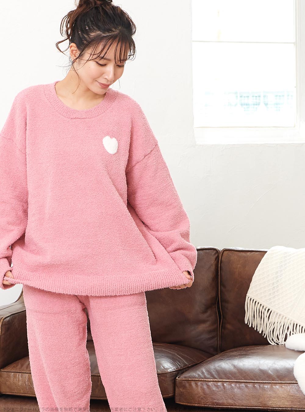 ジェニファーパメラ ルームウェア もこもこ 上下セット ラズリー