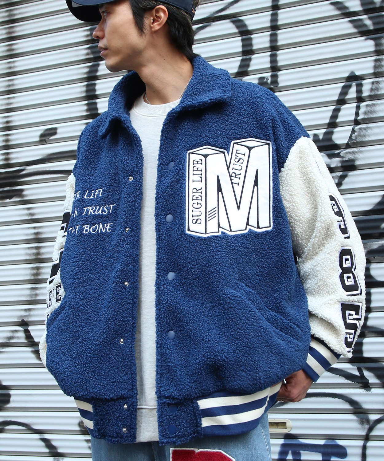 improves（インプローブス） ボアジャケット メンズ ロゴ 刺しゅう