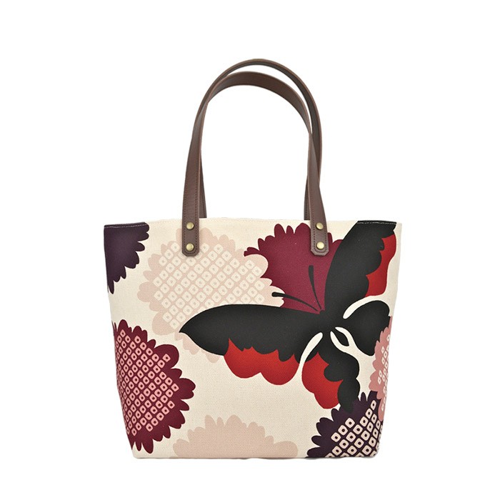中トートバッグ 蝶・菊・シュロ・桐 トートバッグ レディース