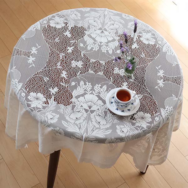 テーブルクロス 140×100cm 撥水加工 長方形 モリス柄 日本製