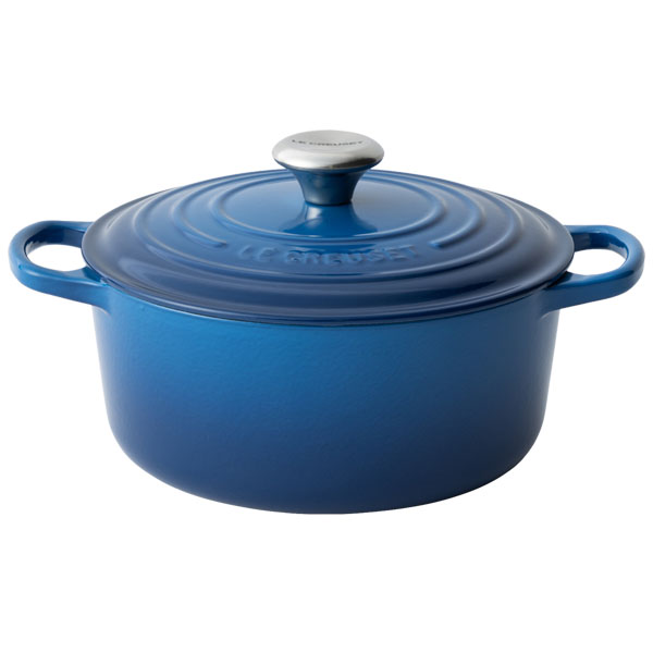 LE CREUSET ル・クルーゼ マルセイユブルー 両手鍋 22cm Amazon.co.jp