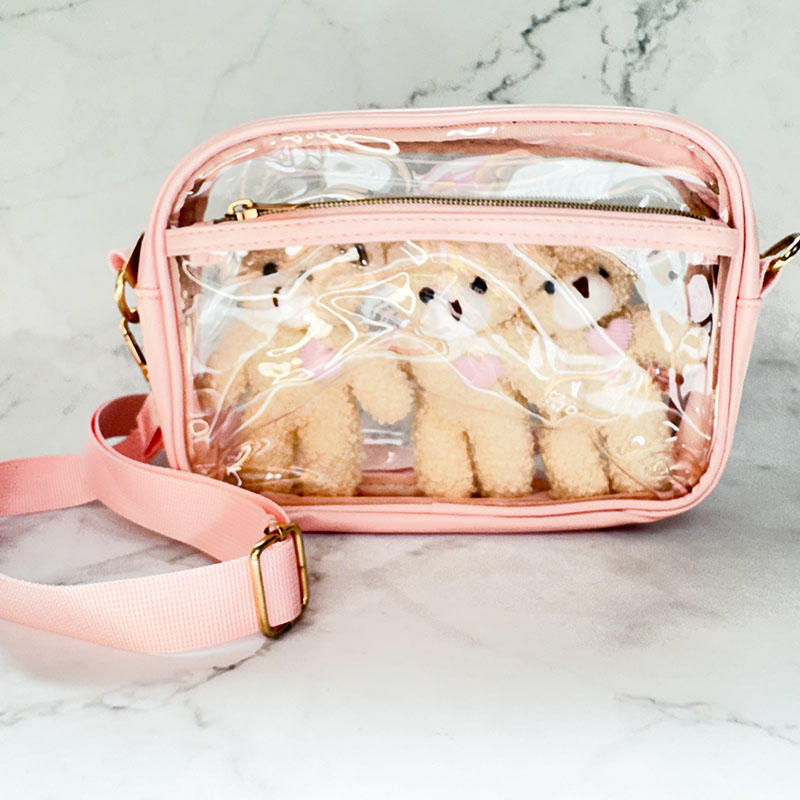 ぬいポーチ 推しが3体入る 24 x 16cm ぬいぐるみ 持ち運び バッグ ぬい