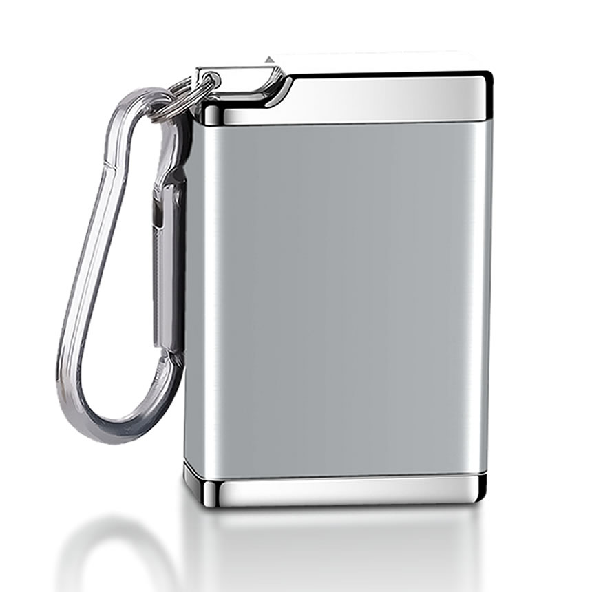 携帯灰皿 カラビナ付き 吸い殻入れ ポータブル アッシュトレイ 金属製