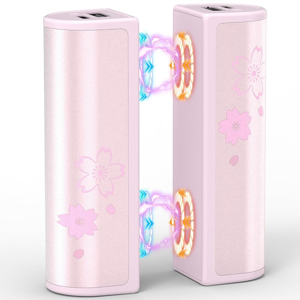 SIMPLE LIFE モバイルバッテリー with 充電式カイロ ピンク カイロ