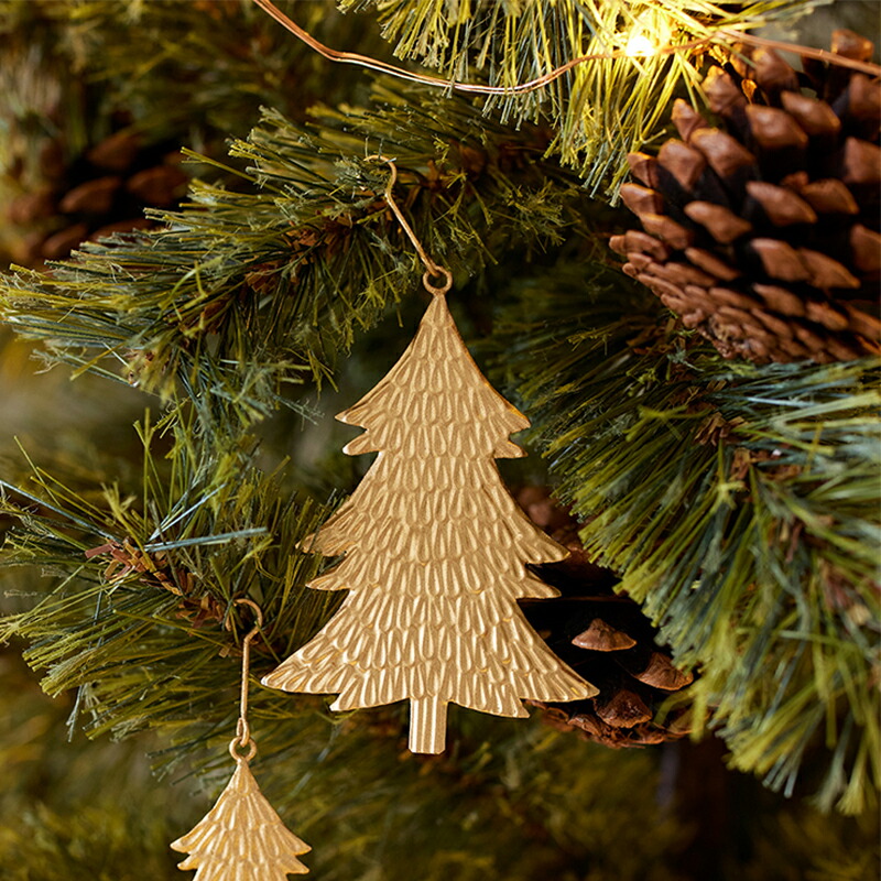 Horn Please エンボス ブリキオーナメント ツリー クリスマス