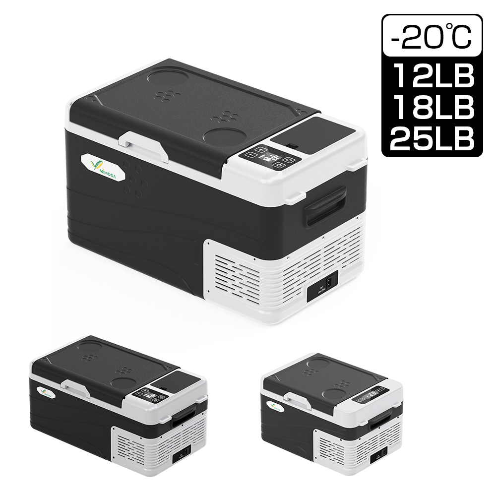 ポータブル冷蔵庫 -20℃〜20℃ 12LB 18LB 25LB バッテリー内蔵 選択可