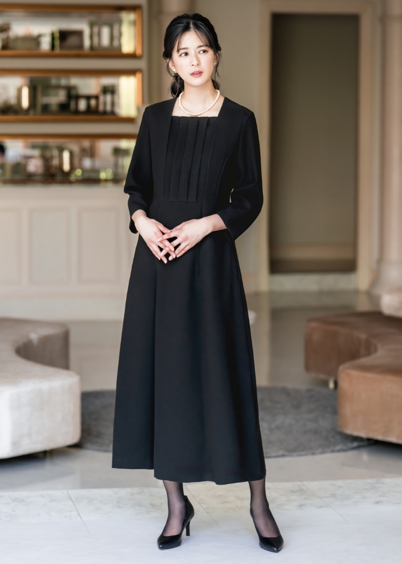 ELENA（エレナ） 日本製生地 喪服 レディース 前開き ワンピース