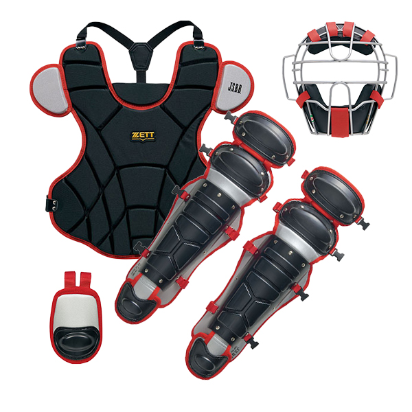 ゼット（ZETT） 野球 キャッチャー防具 4点セット 軟式 軟式野球 草