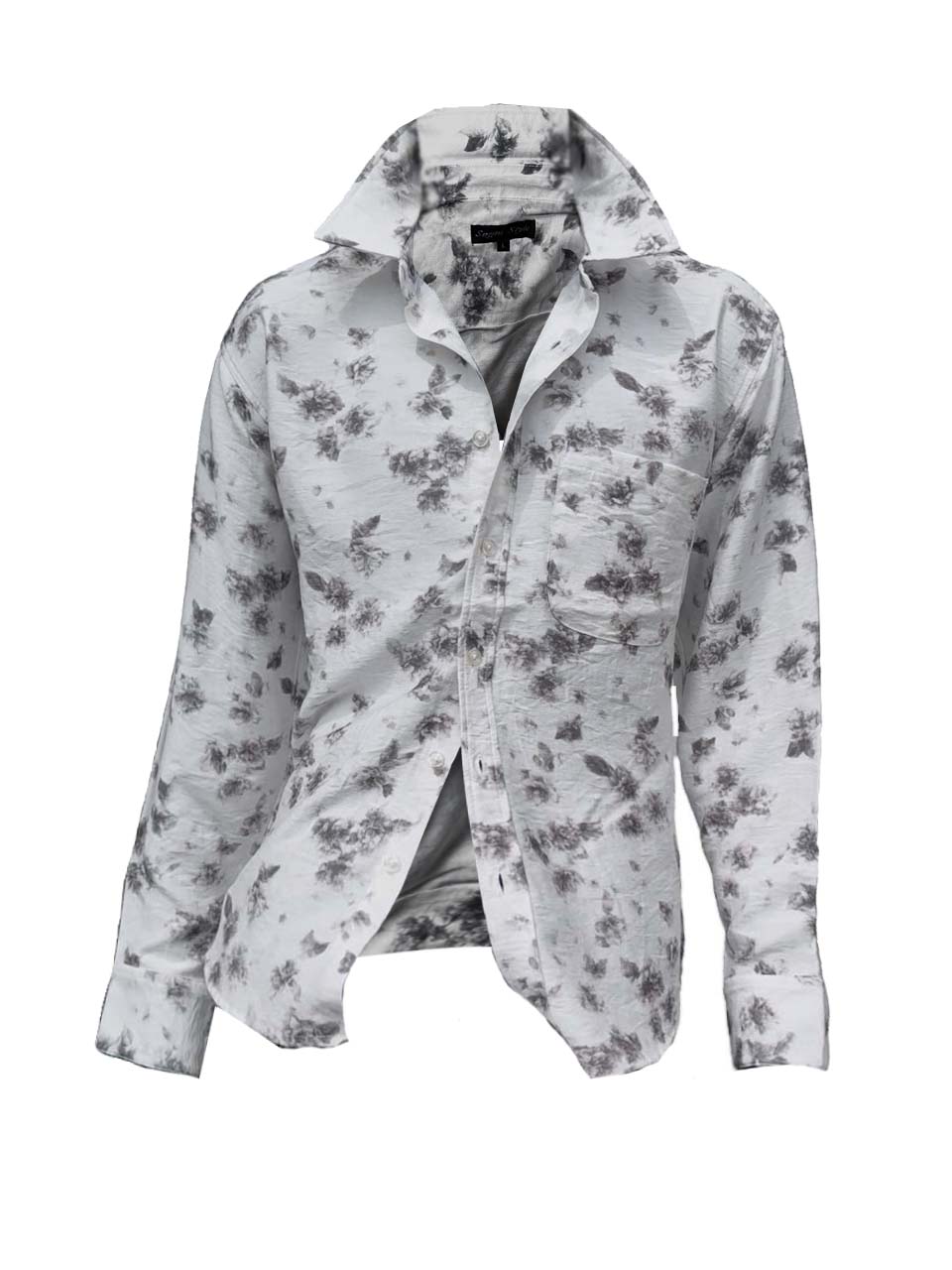 送料無料】メンズ 男性用 トップス 花柄プリント長袖シャツ 総柄