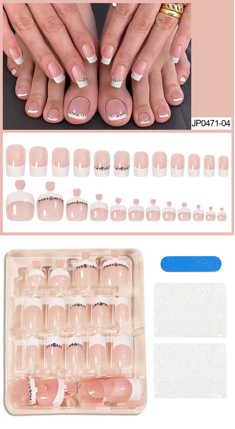 ネイルアート 1セット 可愛い優雅ネイル 48pcs 人工ネイル 偽の爪