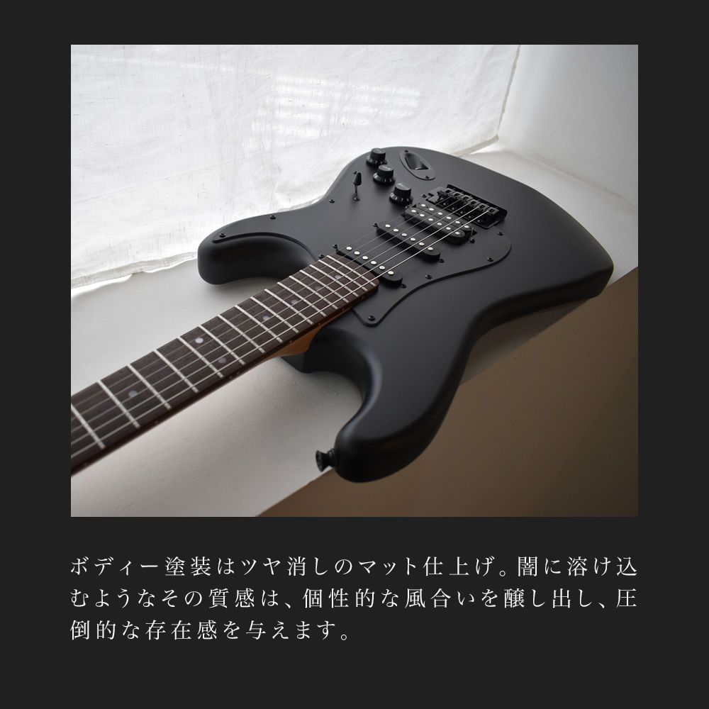 SELDER エレキギター ブラックマット仕様 STC-04 13点初心者セット