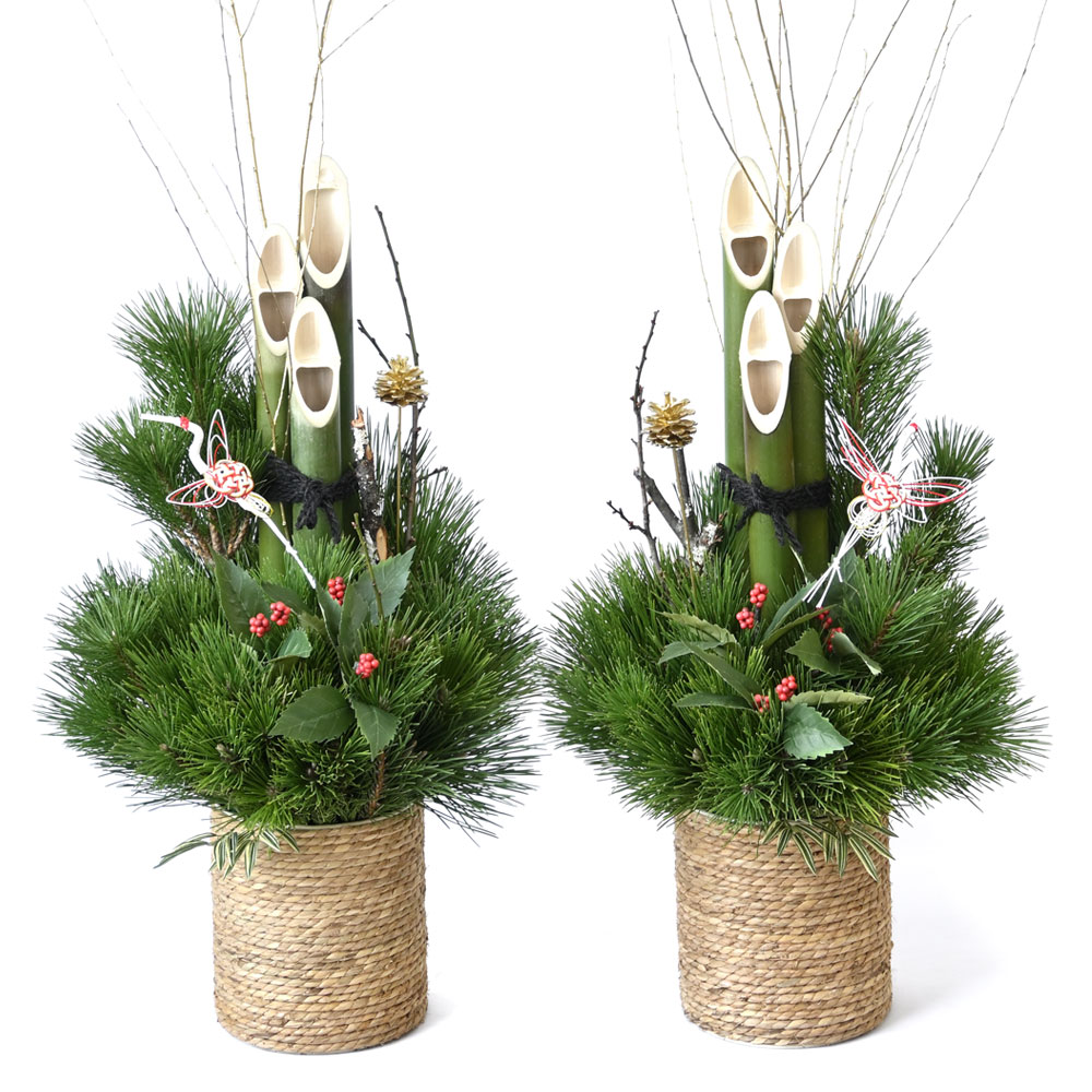 プレミアム 門松 「極」きわみ 一対2台 高さ65cm 【屋外・室内用