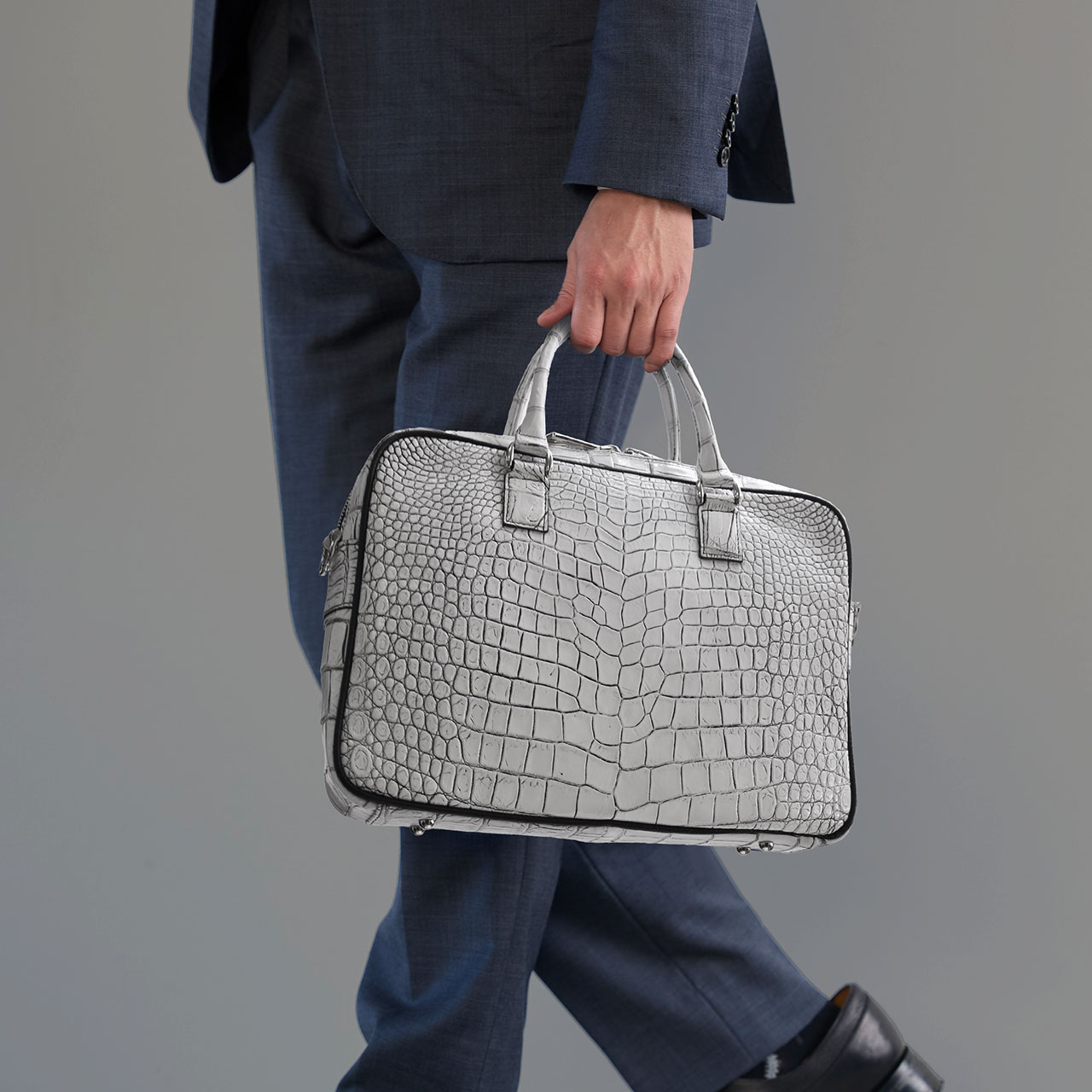 日本製 クロコダイル ブリーフケース メンズ 2way ブリーフ バッグ