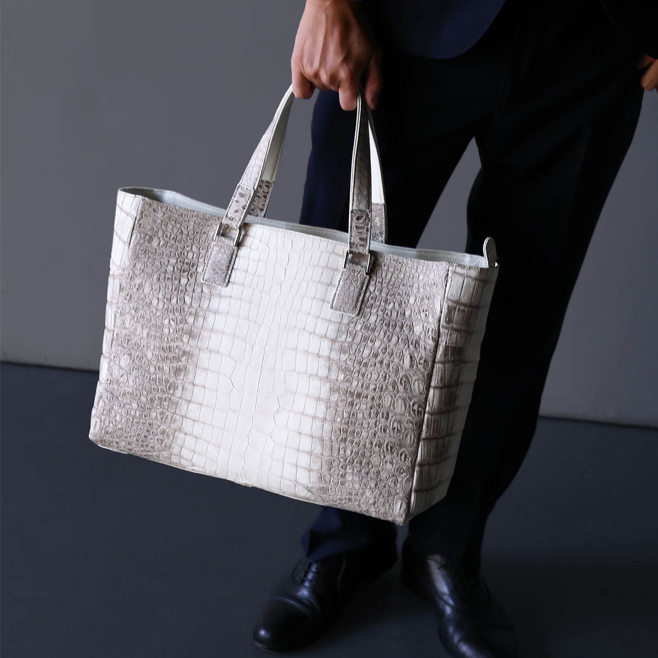 ヒマラヤ スモール クロコダイル トートバッグ メンズ 日本製 ポロサス