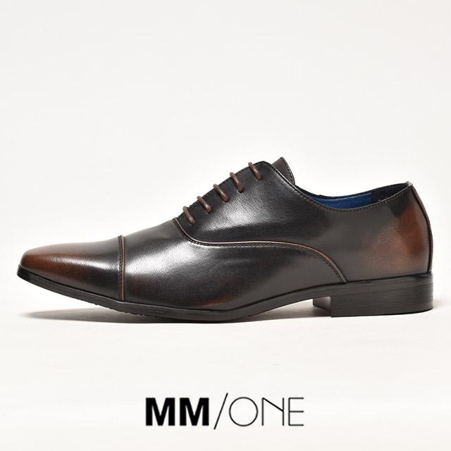 MM/ONE（エムエムワン） ビジネスシューズ メンズ 黒 スリッポン 革靴