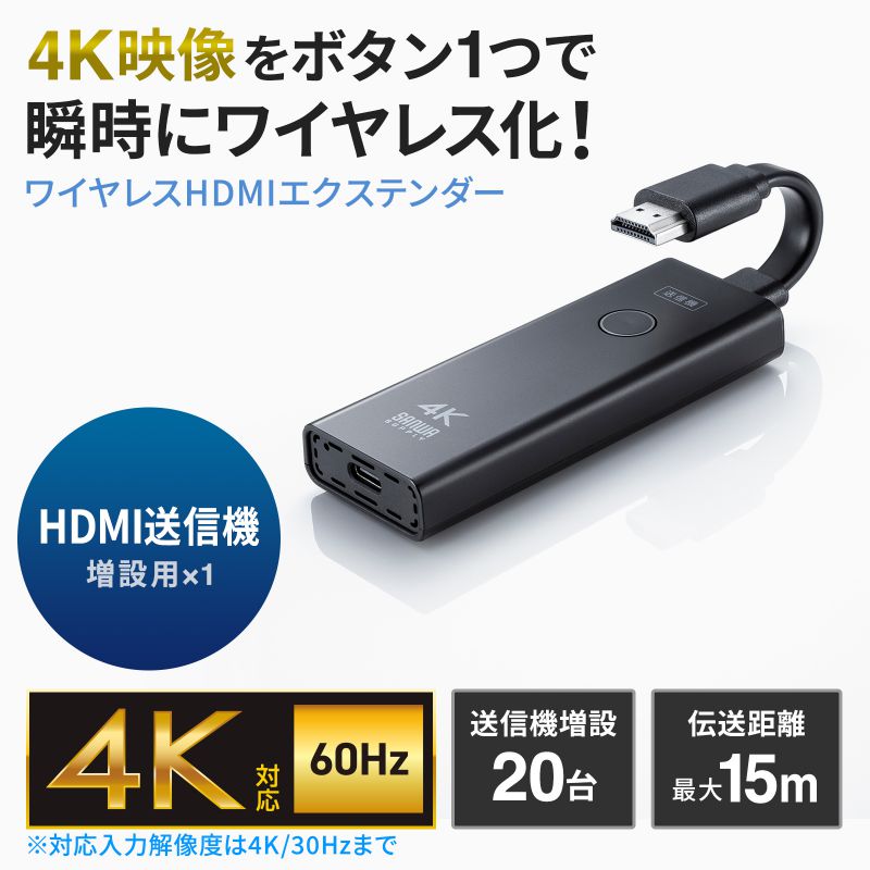 SANWA SUPPLY（サンワサプライ） ワイヤレス HDMI エクステンダー 無線
