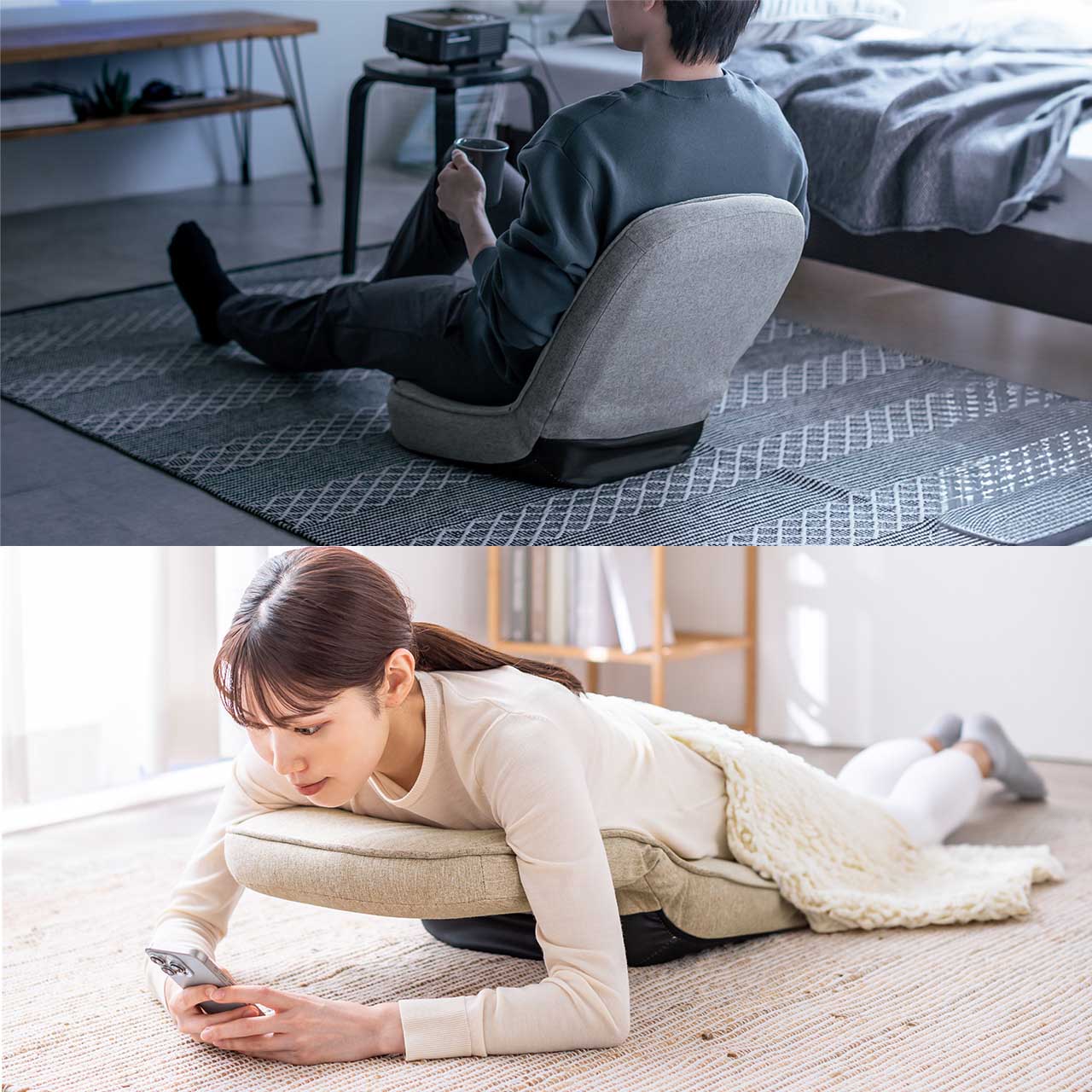 SANWA SUPPLY（サンワサプライ） 座椅子 1人掛け コンパクト 小さい