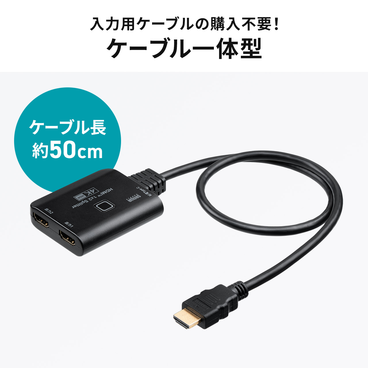 SANWA SUPPLY（サンワサプライ） HDMI 分配器 スプリッター 1入力 2