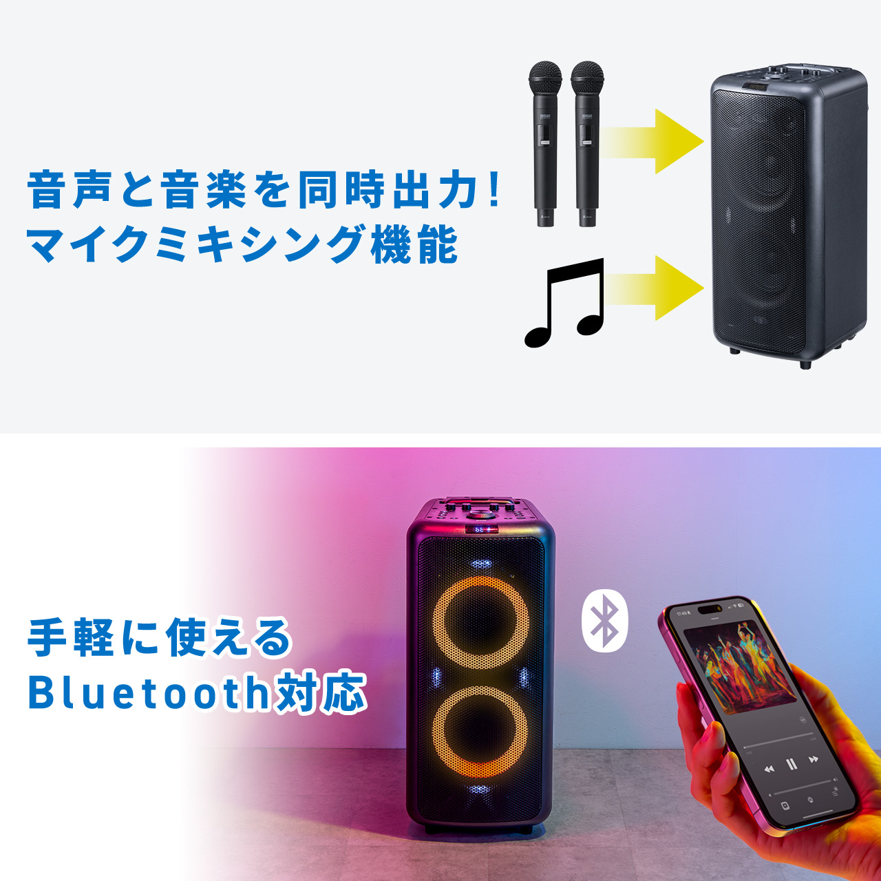 SANWA SUPPLY（サンワサプライ） 拡声器 ワイヤレスマイク スピーカー