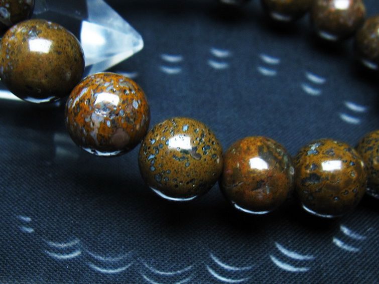 コンドライト「サハラNWA869隕石」 ブレスレット 12mm [t352-1845]