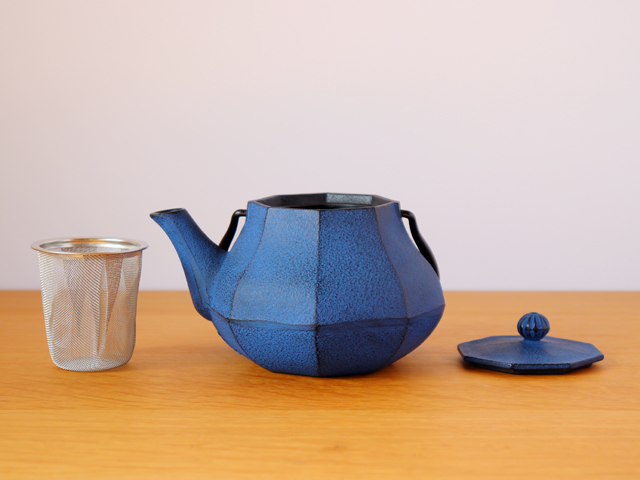 鉄瓶兼用急須 みやび 0.4L 南部宝生堂 及富 OITOMI 南部鉄器 黒 青