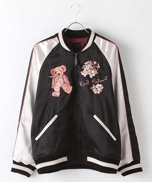 PINK HOUSE（ピンクハウス） 桜テディ刺繍入りスカジャン : タカシマヤ